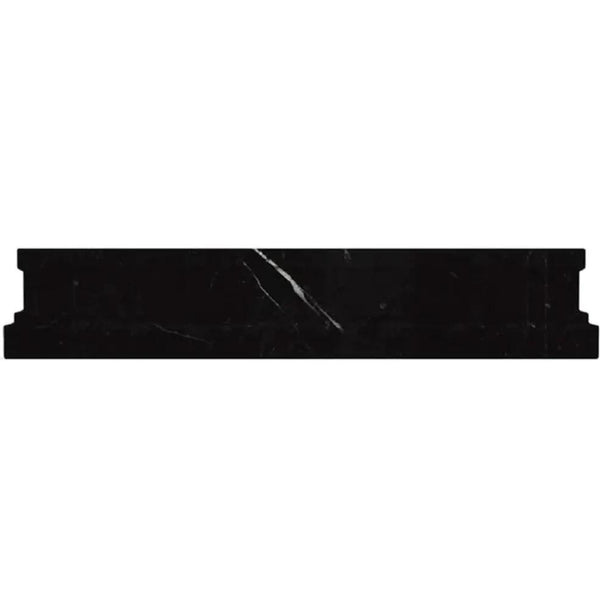 Eastern Black 2x12 Polished Chair Rail Marble Tile Trim (10 pack, 1.667 sq ft/case)