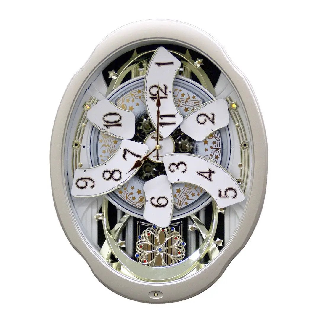 Moving Face Pendulum Wall Clock - Plays Melodies Every Hour by HomePacific