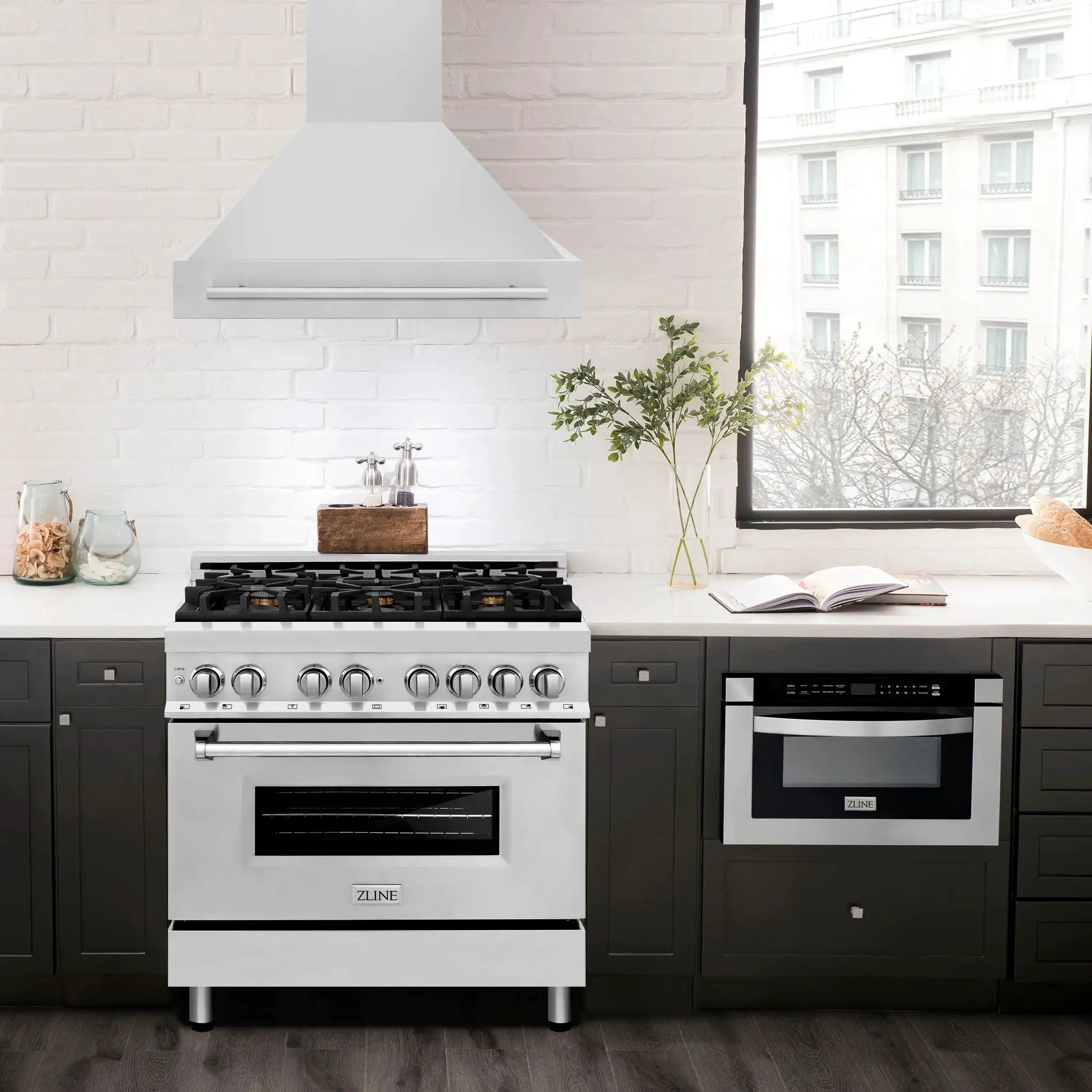 ZLINE 36" Autograph Stainless Wall Range Hood, 8654STX-36 by Farmhouse Kitchen and Bath