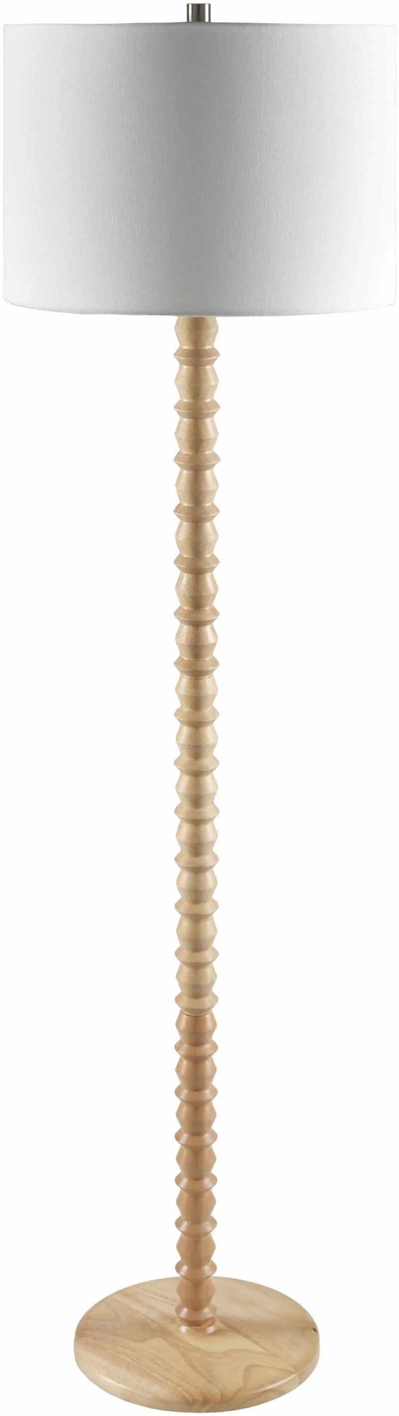 Motozintla Cream Wood Floor Lamp by Boutique Rugs