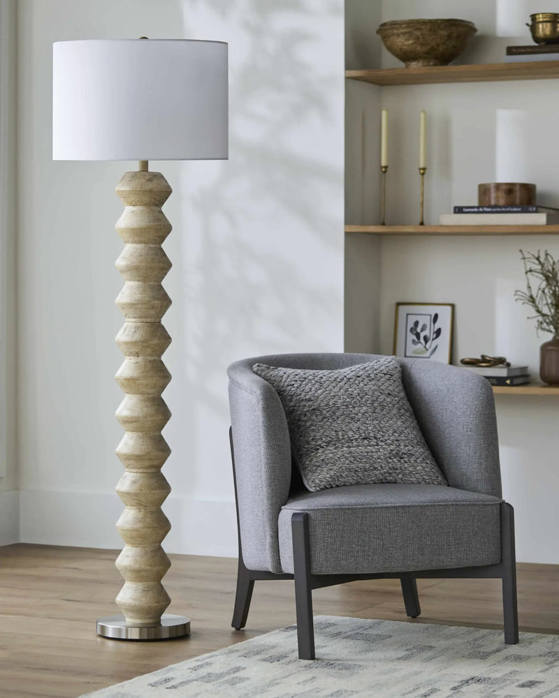 Matozinhos Ivory Floor Lamp by Boutique Rugs