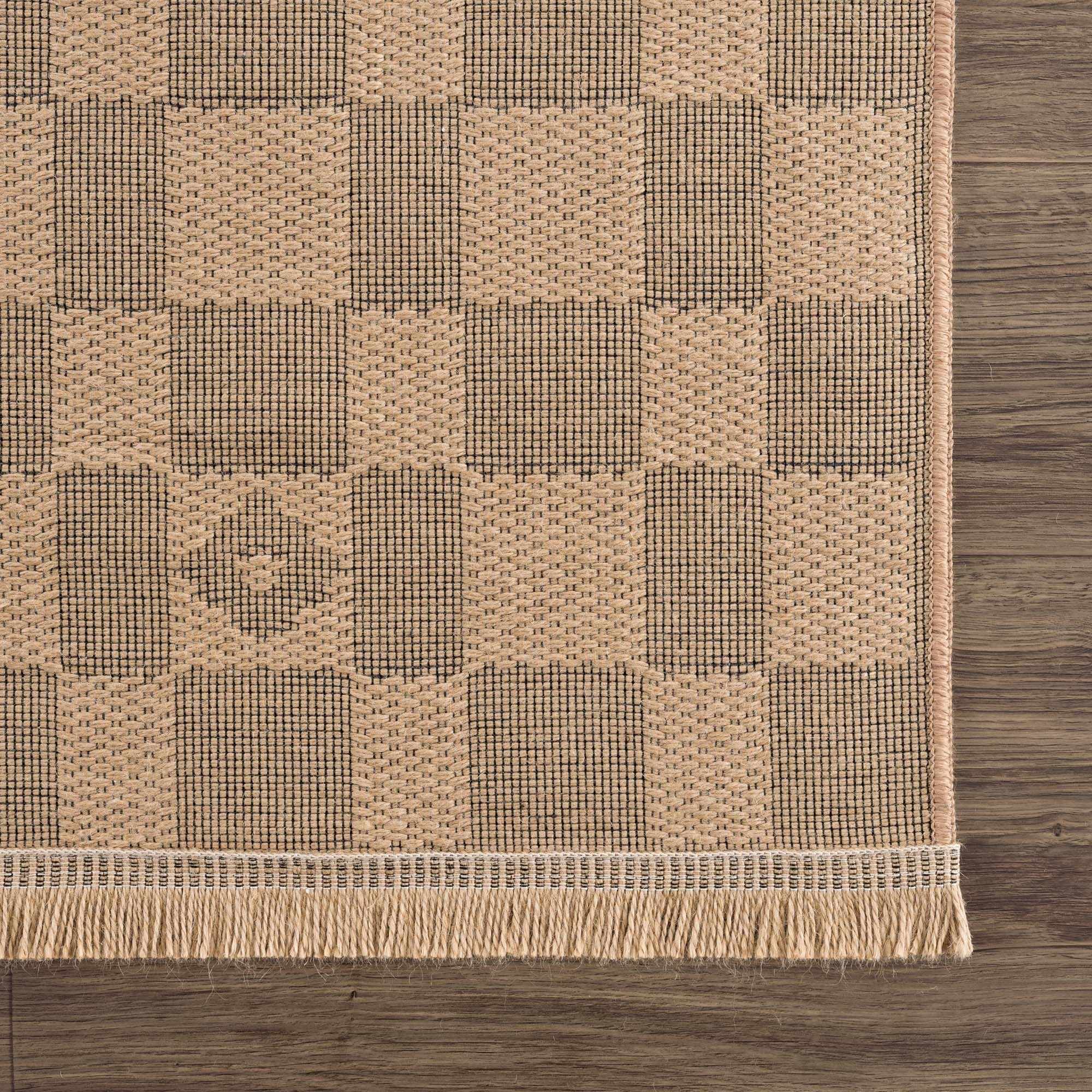 Nairi Checkered Washable Jute Rug by Hauteloom