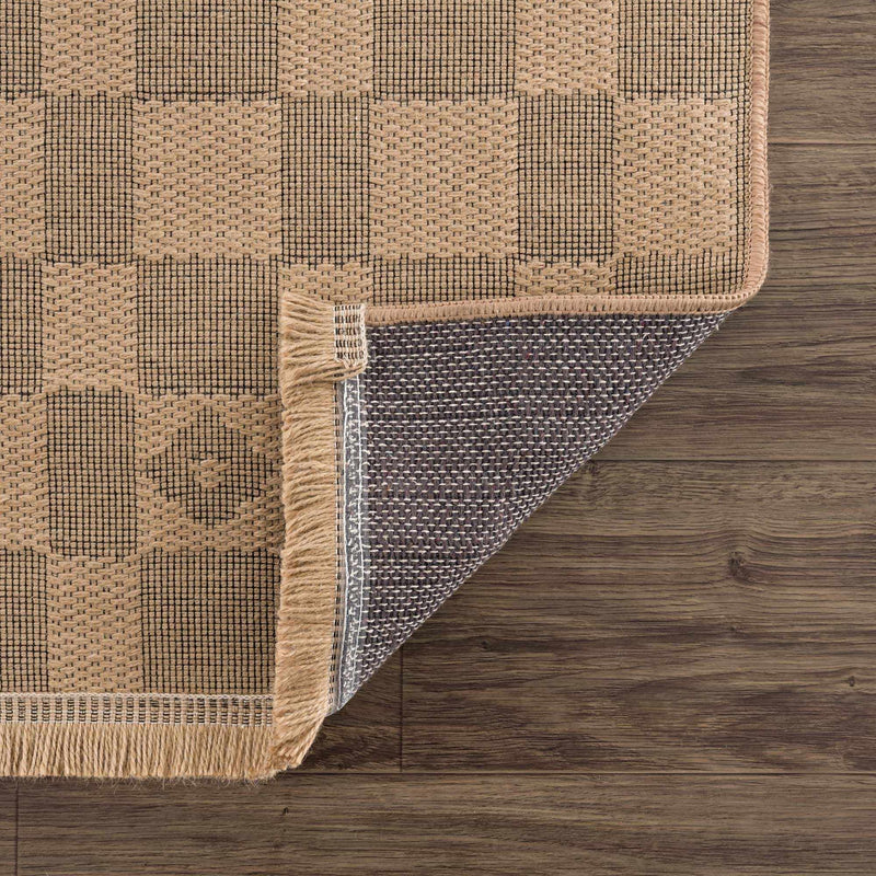 Nairi Checkered Washable Jute Rug by Boutique Rugs