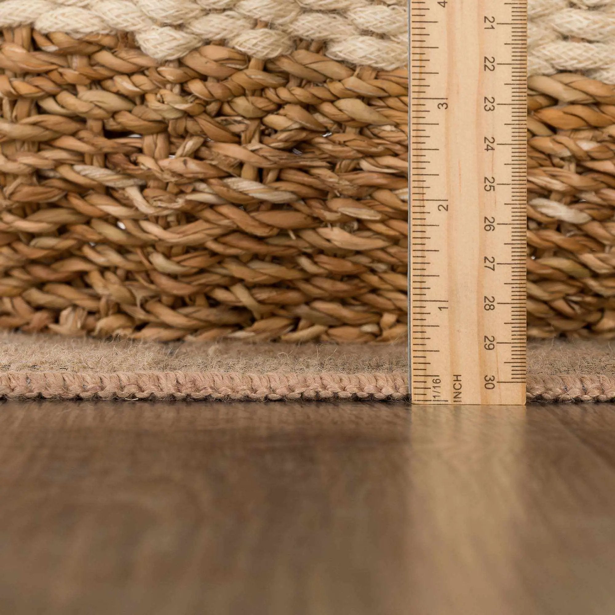 Nairi Checkered Washable Jute Rug by Hauteloom