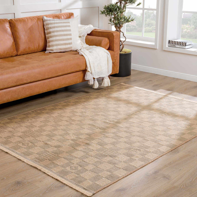 Nairi Checkered Washable Jute Rug by Hauteloom