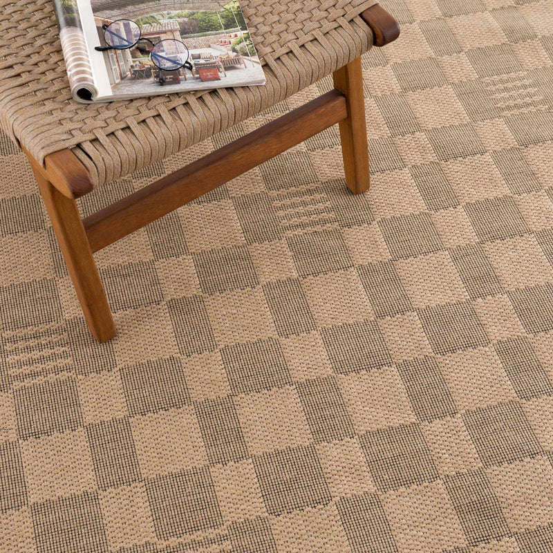 Nairi Checkered Washable Jute Rug by Boutique Rugs