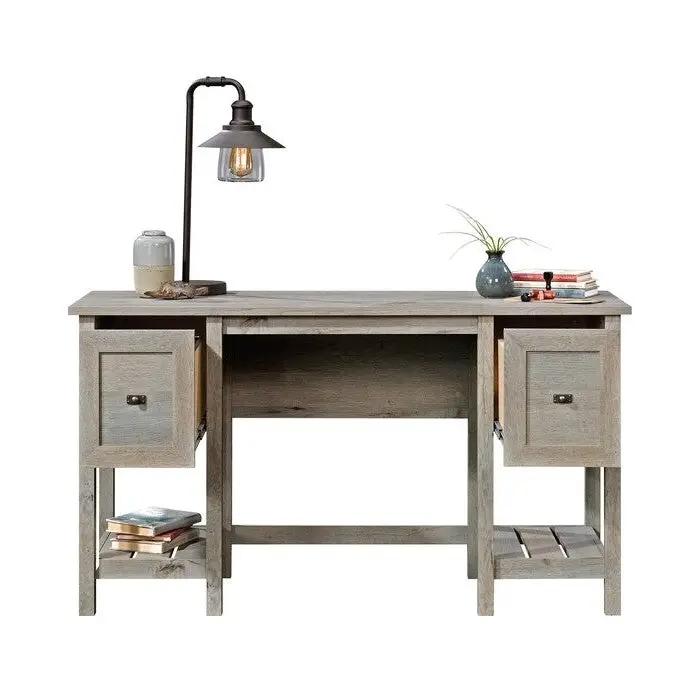 FarmHouse Light Oak 2 Drawer Storage Office Writing Desk - Made In USA by HomePacific