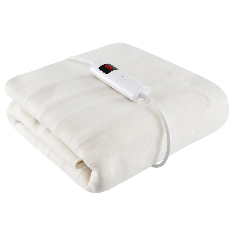 Electric Heated Mattress Pad with Dual Controllers & Auto-Off by DirectDeals