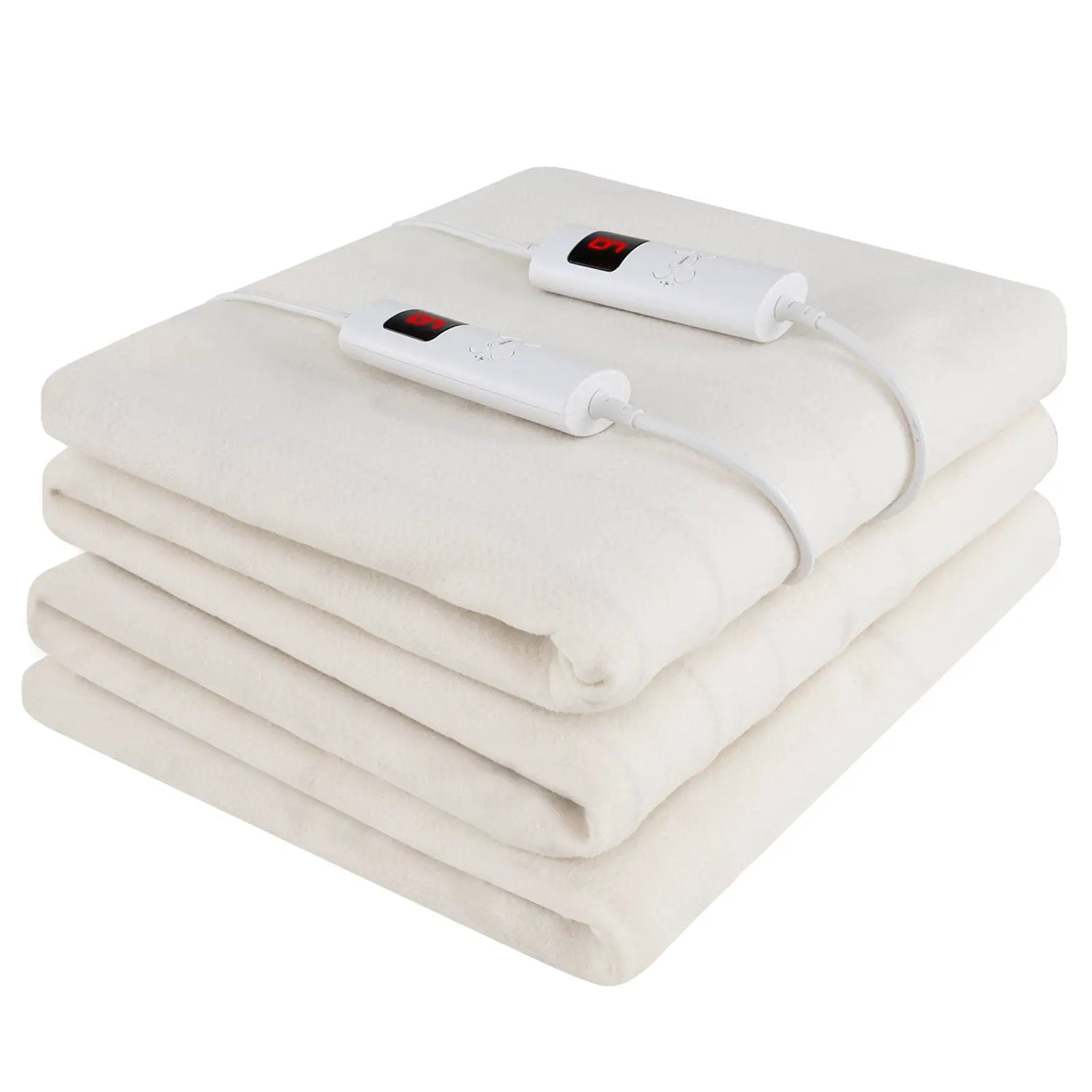 Electric Heated Mattress Pad with Dual Controllers & Auto-Off by DirectDeals