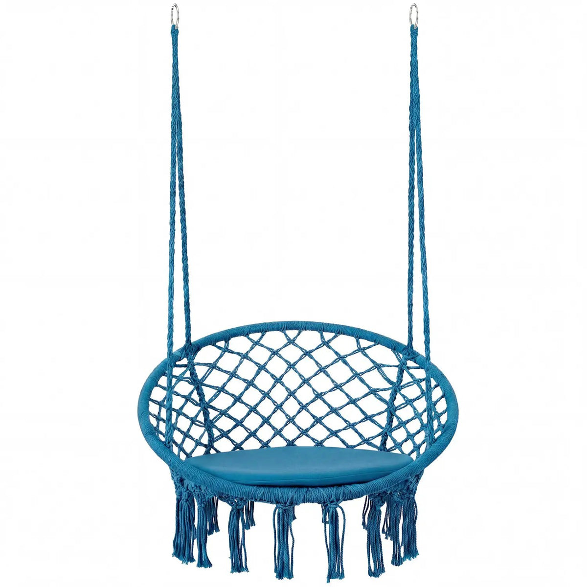 Macrame Swing Chair Hammock Chair with Round Seat Cushion, photo 20 of 32