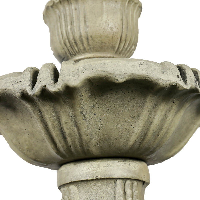 Concrete Water Fountain Pedestal Scalloped 3 Tier, photo 9 of 10