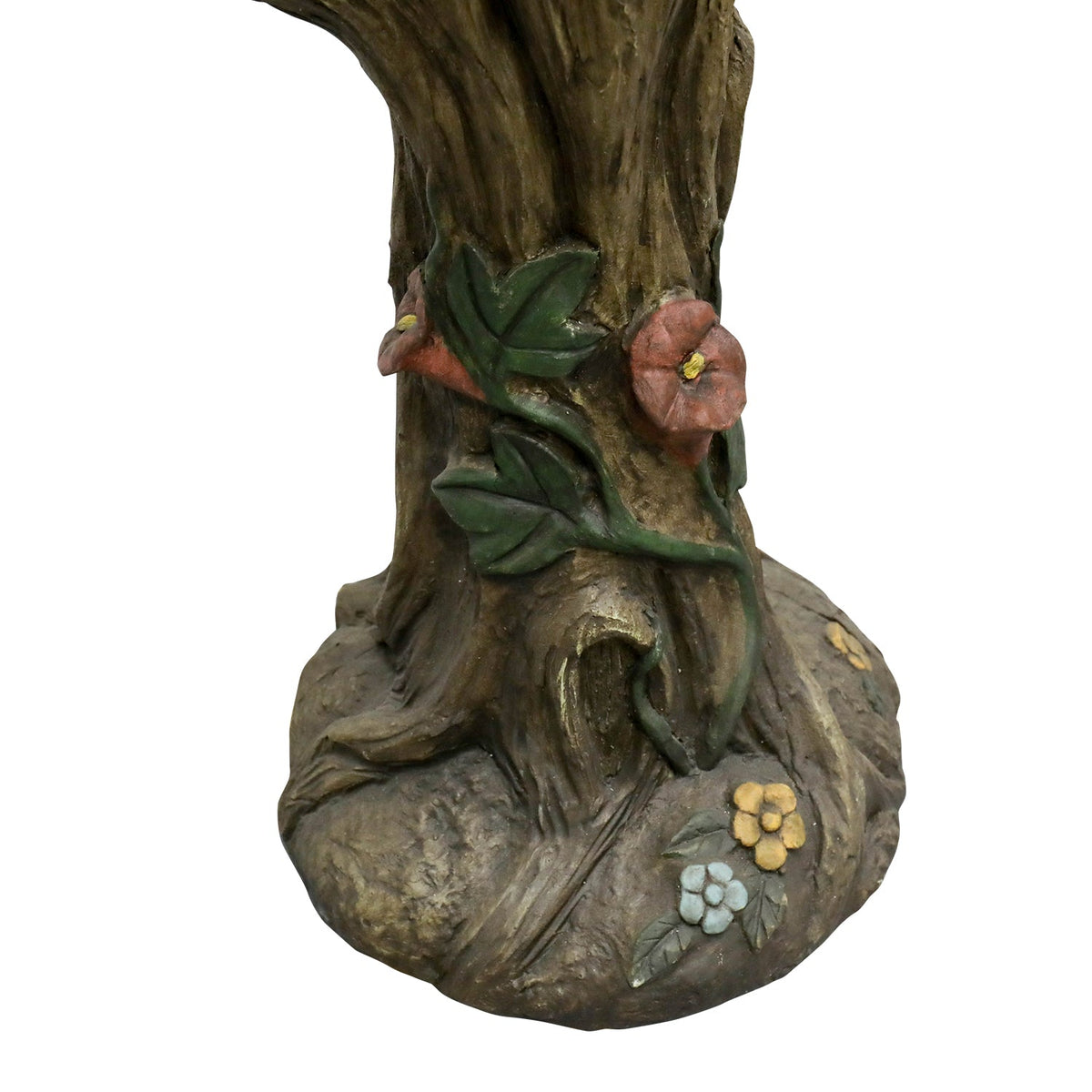 Concrete Bird Bath Rustic Trunk with Vines 24 Inch, photo 9 of 11