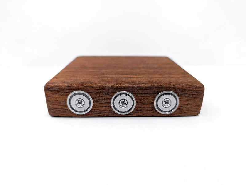 Magnetic Square Shelf in Mahogany by NookWoodworking