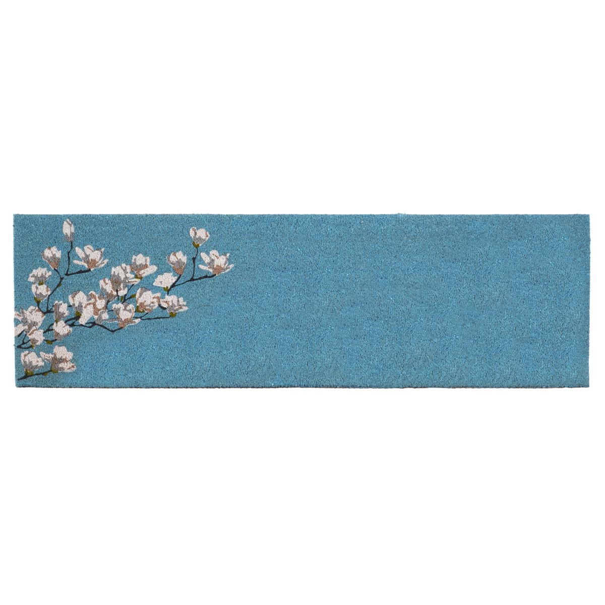 Magnolia Branch - Blue Coir Doormat, photo 8 of 26