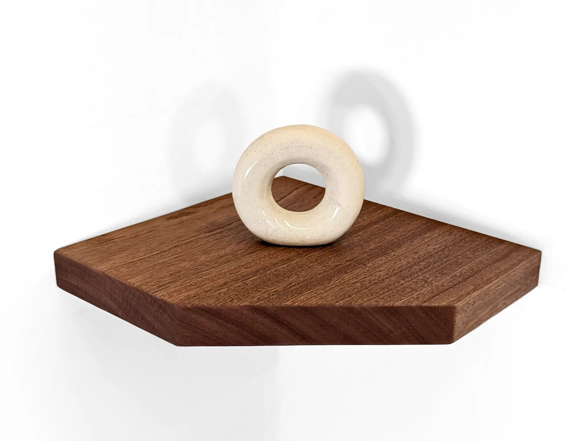 Corner Shelf with Visible Bracket by NookWoodworking