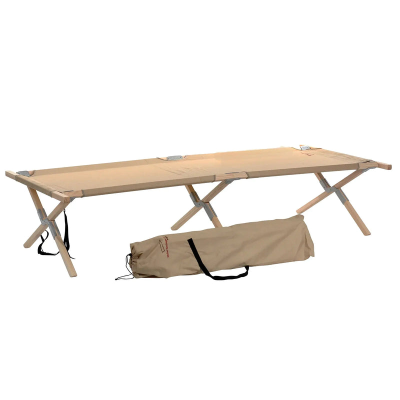 Maine Heritage Cot – Heavy-Duty Wooden Camping Cot with 375 lb Capacity by Outdoor-USA®
