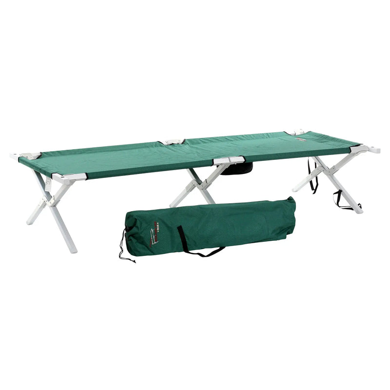 Maine Military Cot HD – Heavy-Duty Full-Size Aluminum Cot with 375 lb Capacity by Outdoor-USA®
