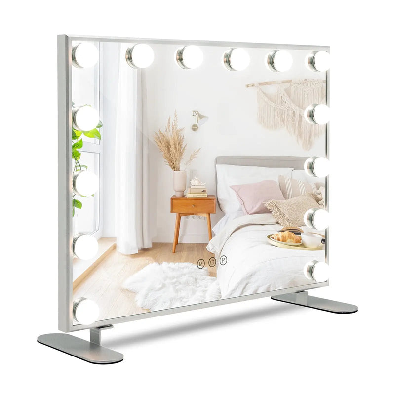 2-in-1 Vanity Mirror with 14 Dimmable LED Bulbs by DirectDeals