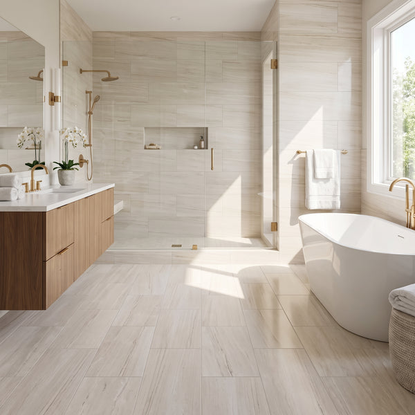 Malahari White Lappato Porcelain Tiles 24x48