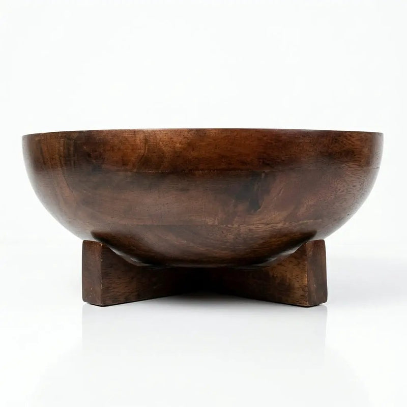 House of Avana Mango Wood Bowl with Stand by House Of Avana