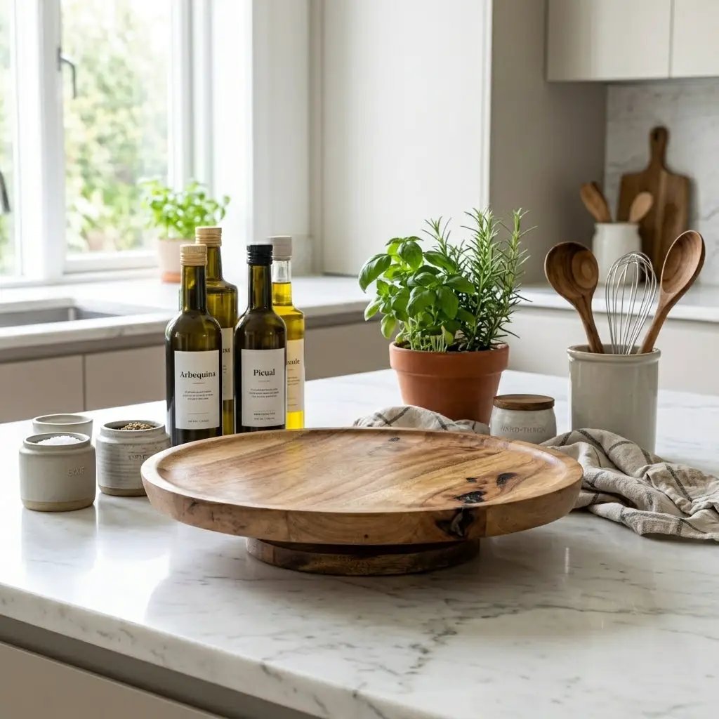 House of Avana Mango Wood Lazy Susan Turntable by House Of Avana