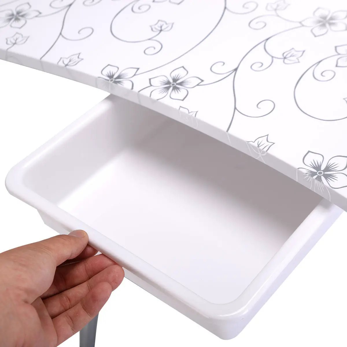 Foldable Manicure Table with Drawer and Wrist Cushion by DirectDeals