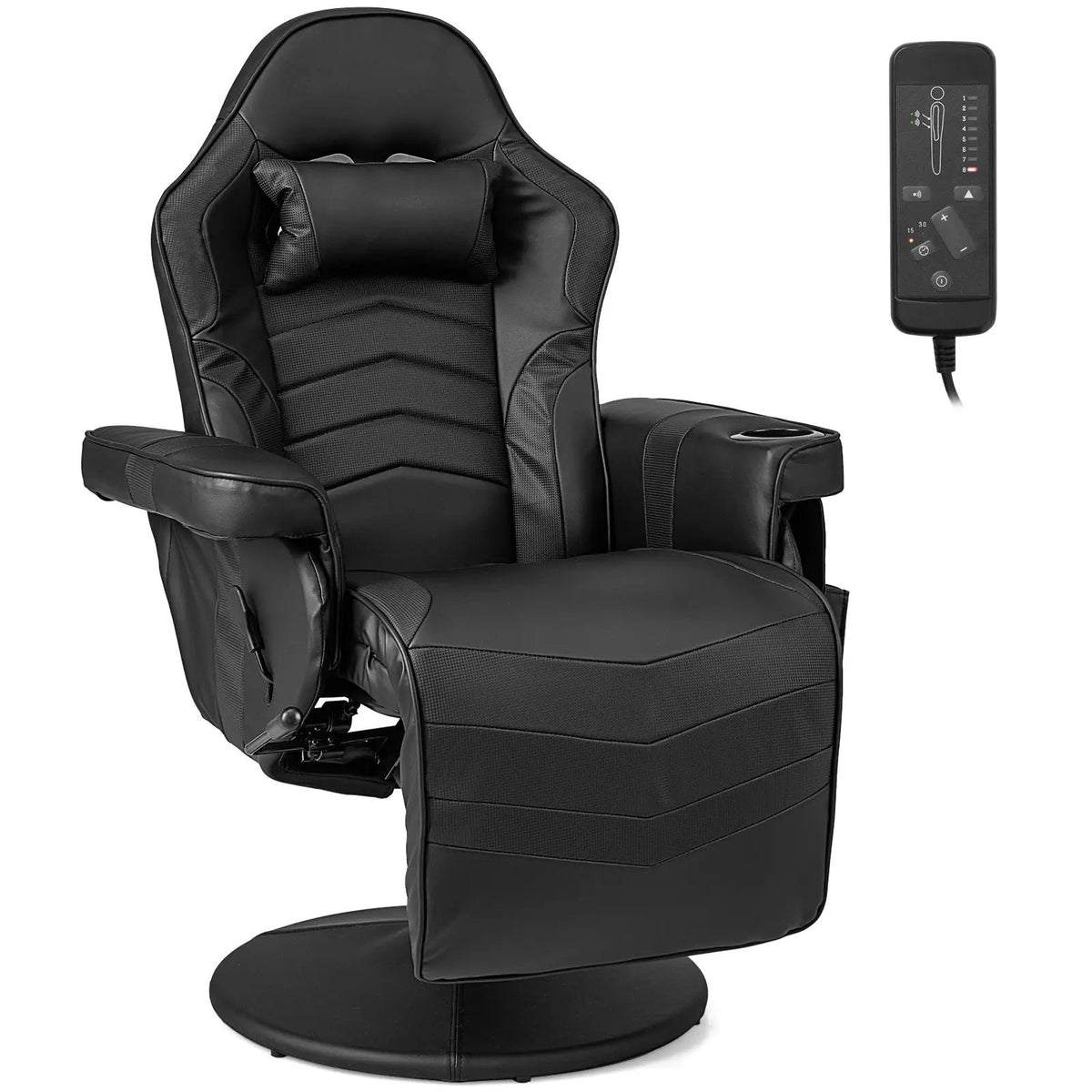 Massage Video Gaming Recliner Chair with Adjustable Height, photo 10 of 12
