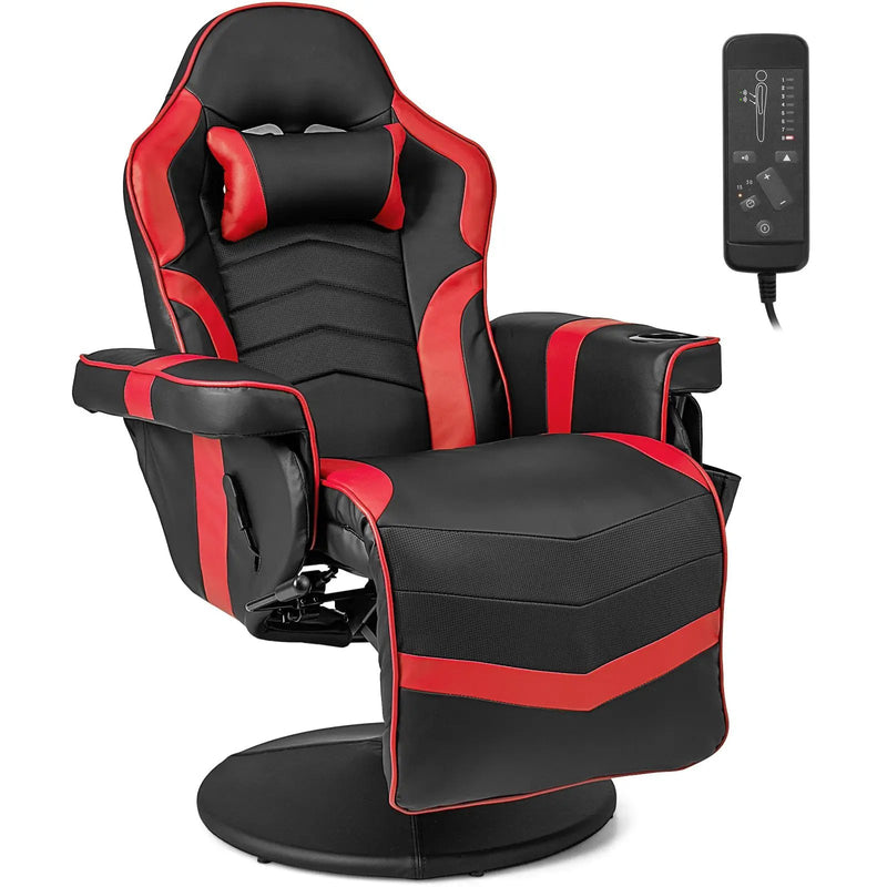 Massage Video Gaming Recliner Chair with Adjustable Height by DirectDeals