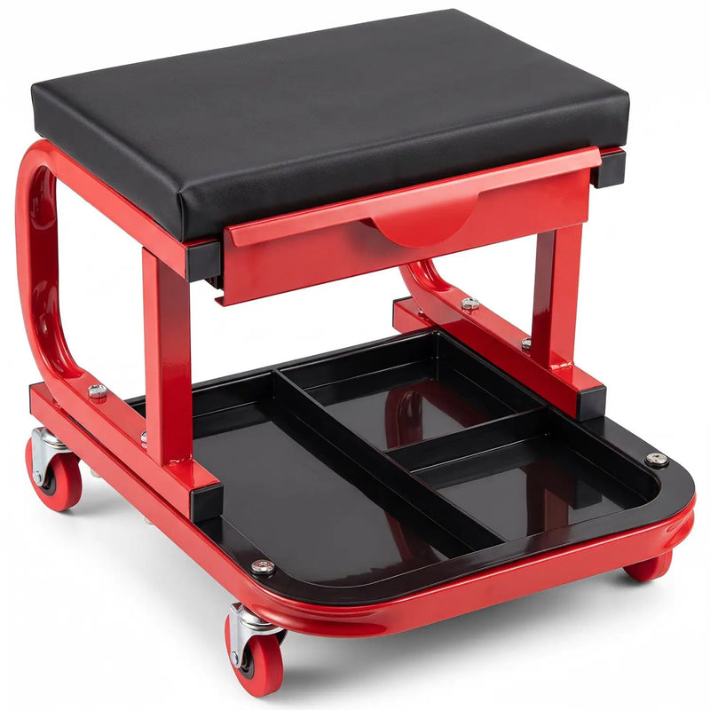 Mechanic Rolling Stool with Tool Trays and Magnetic Drawer by DirectDeals