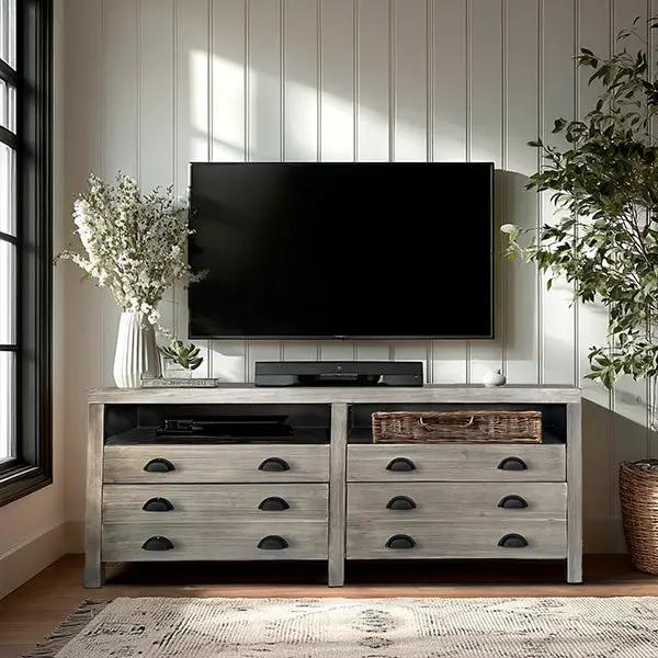 Architect's Wooden Media Console by Decor Steals