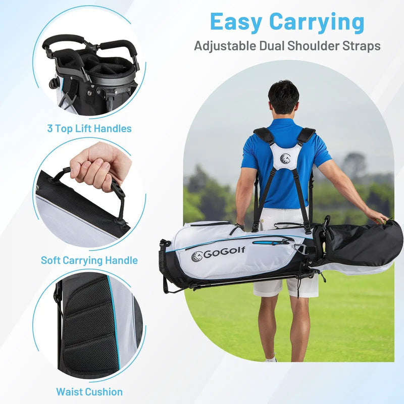 Men's Complete Golf Clubs and Bag Set-White by DirectDeals