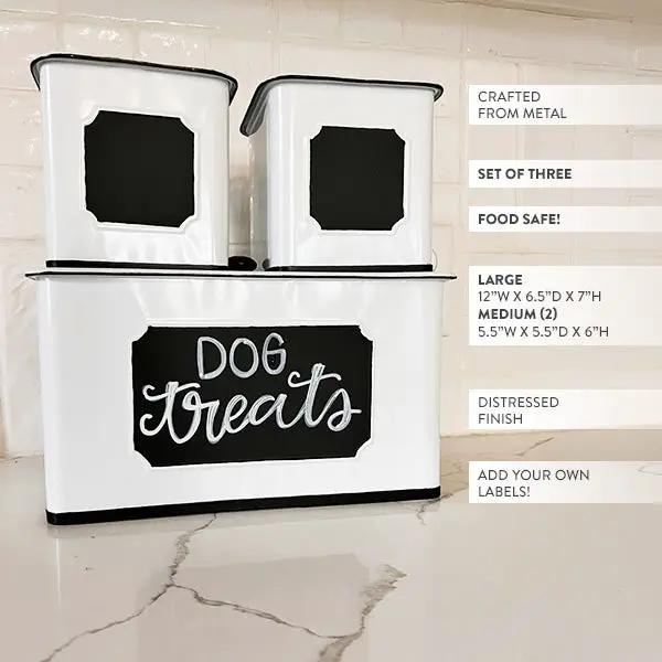 Customizable Metal Kitchen Canisters, Set of Three by Decor Steals