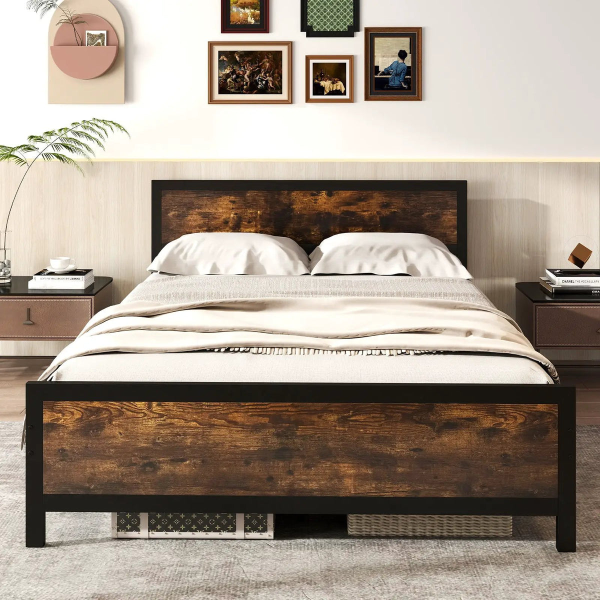 Metal Bed Frame with Headboard and Footboard, photo 2 of 10