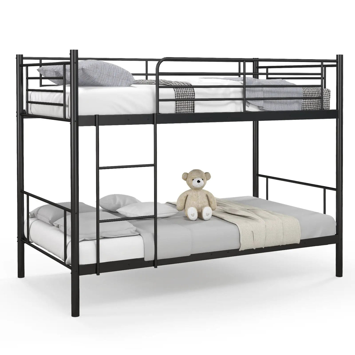 Metal Bunk Bed with Ladder and Full-length Guardrails, photo 4 of 9