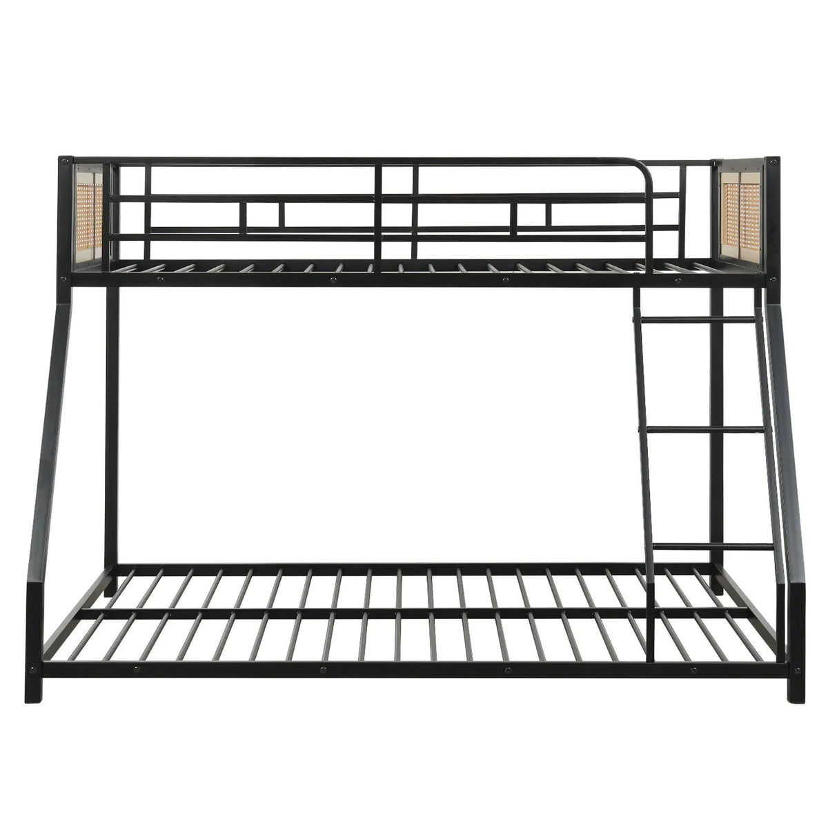 Metal Bunk Bed Twin Over Full with Full Length Safety Guardrail and Ramp Ladder, photo 10 of 16