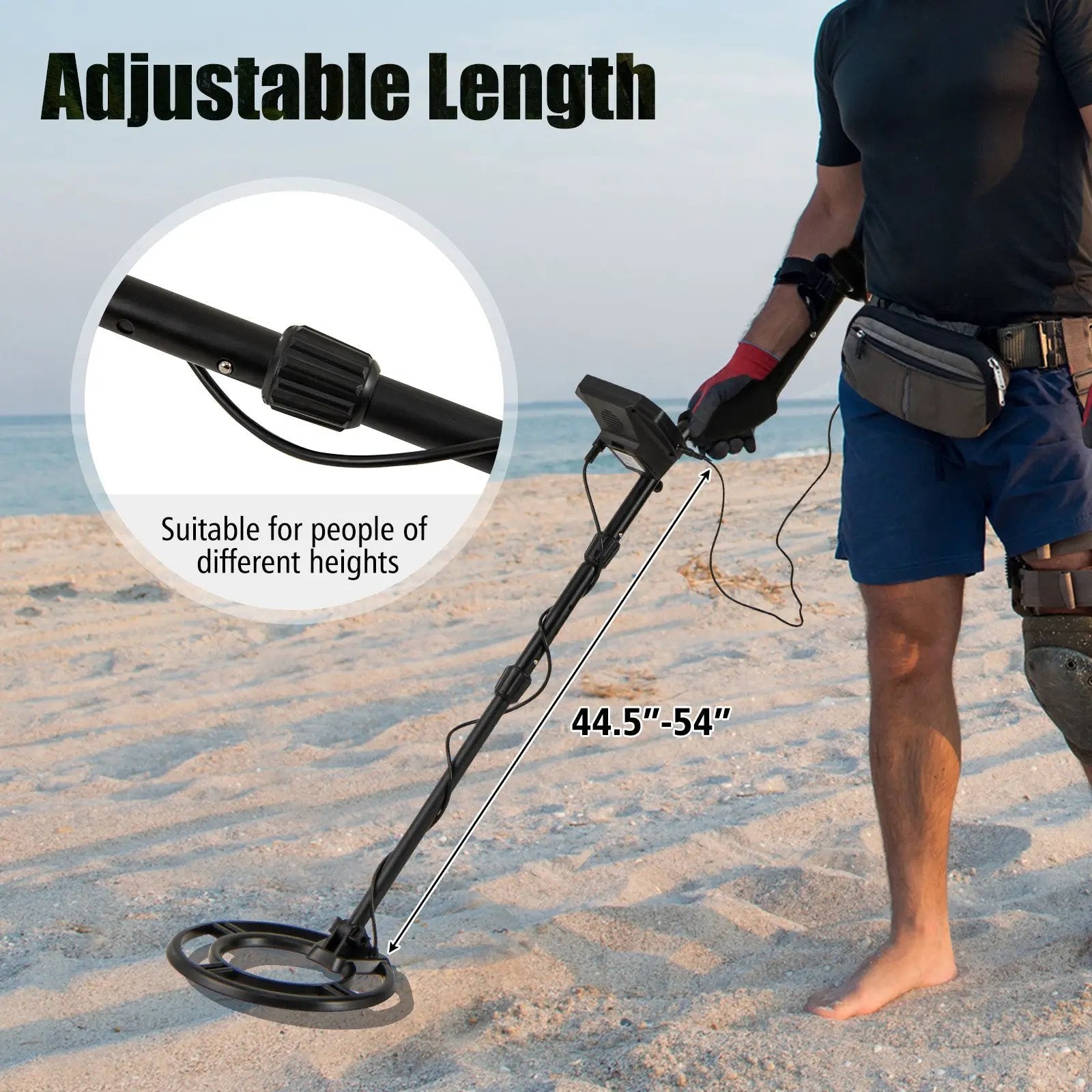Metal Detector with Backlit LCD Display and Advanced DSP Chip by DirectDeals