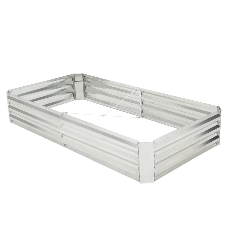 Metal Galvanized Raised Garden Bed with Open-Ended Base by DirectDeals