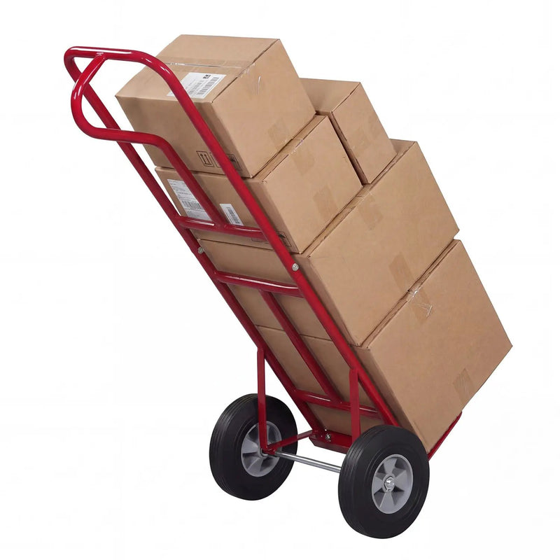 Metal Hand Truck Heavy-Duty 600 LBS Moving Dolly Cart with P-Handle and 10inch Rubber Wheels by DirectDeals
