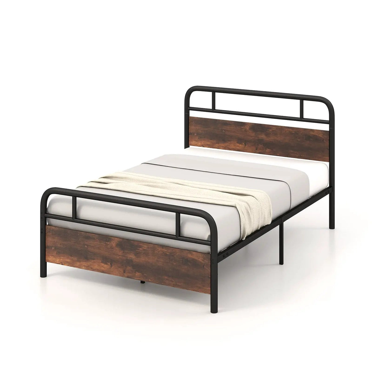 Twin/Full/Queen Size Bed Frame with Industrial Headboard, photo 9 of 10