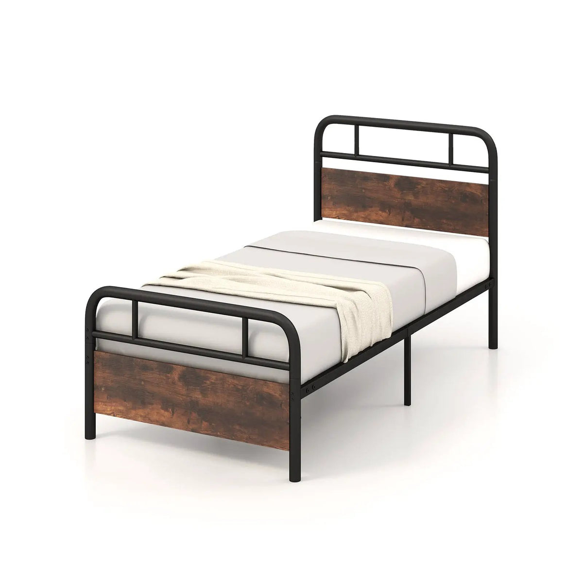 Twin/Full/Queen Size Bed Frame with Industrial Headboard, photo 10 of 10