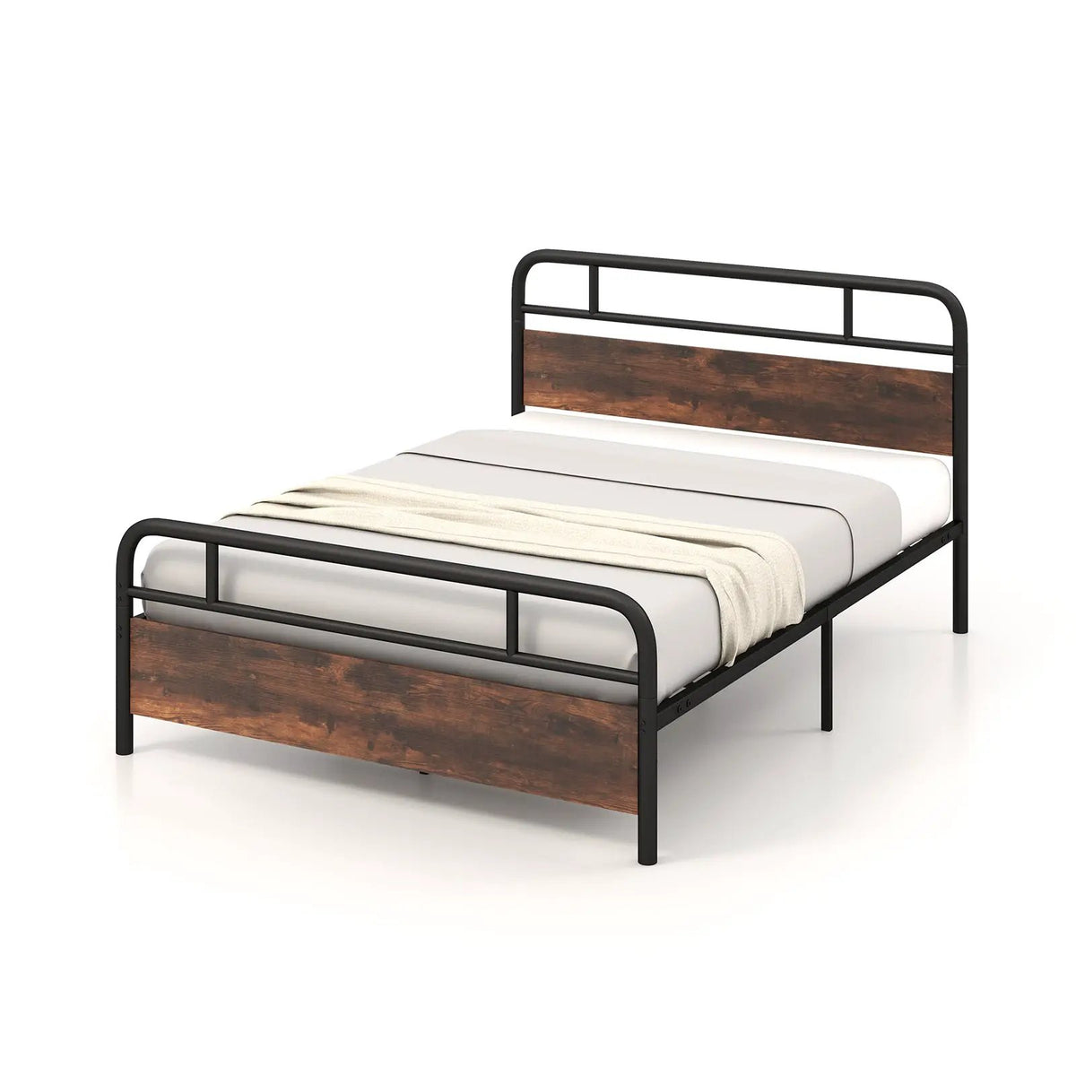 Twin/Full/Queen Size Bed Frame with Industrial Headboard, photo 3 of 10