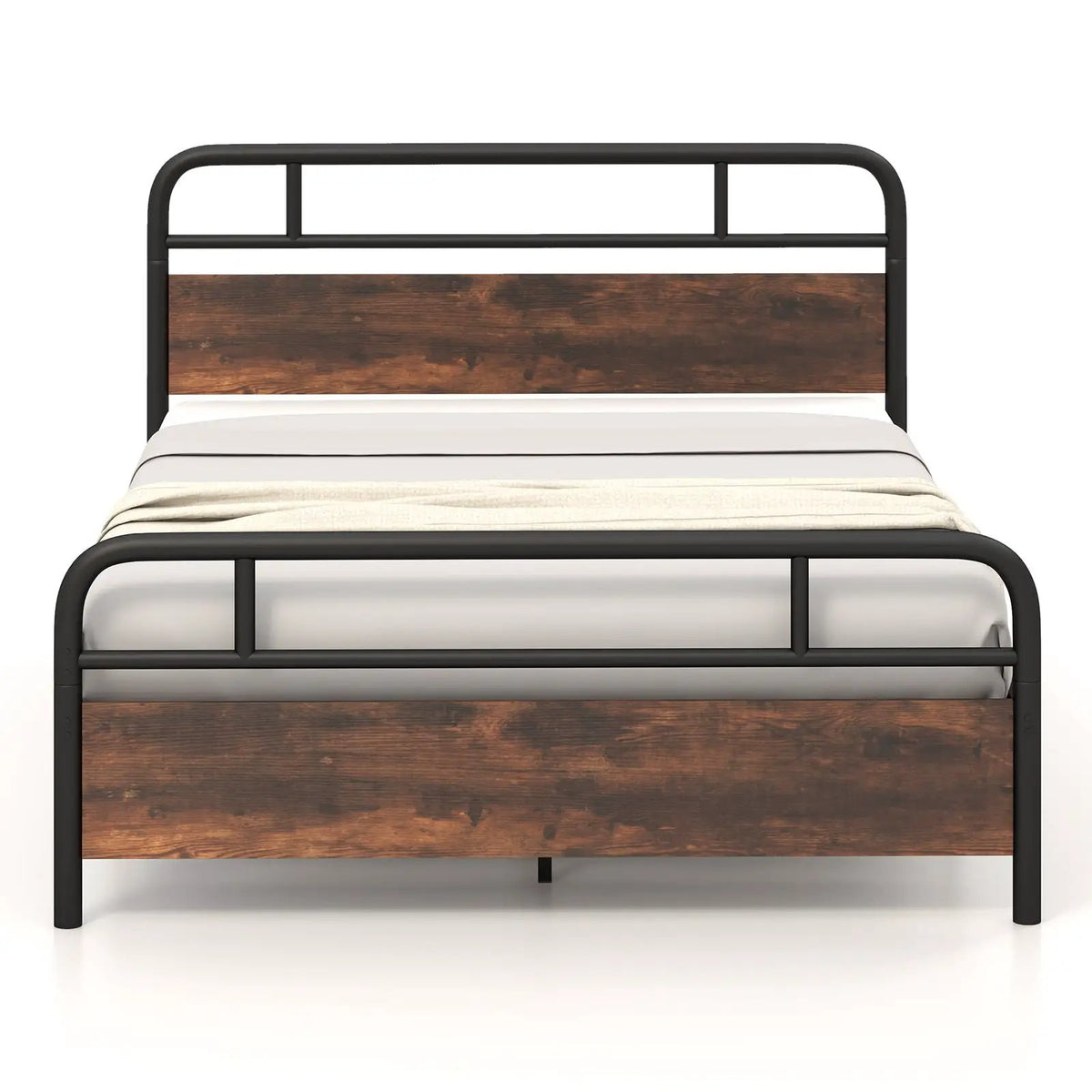 Twin/Full/Queen Size Bed Frame with Industrial Headboard, photo 4 of 10