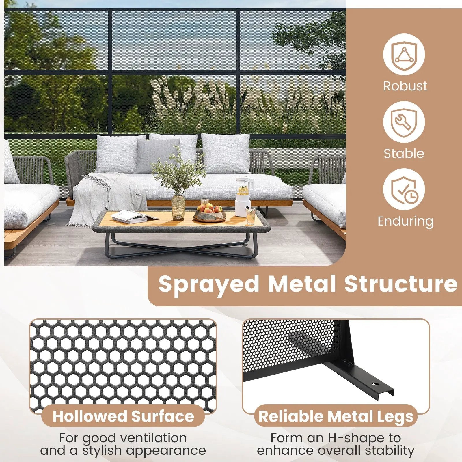 Set of 2 Metal Privacy Screen with Expansion Bolts by DirectDeals