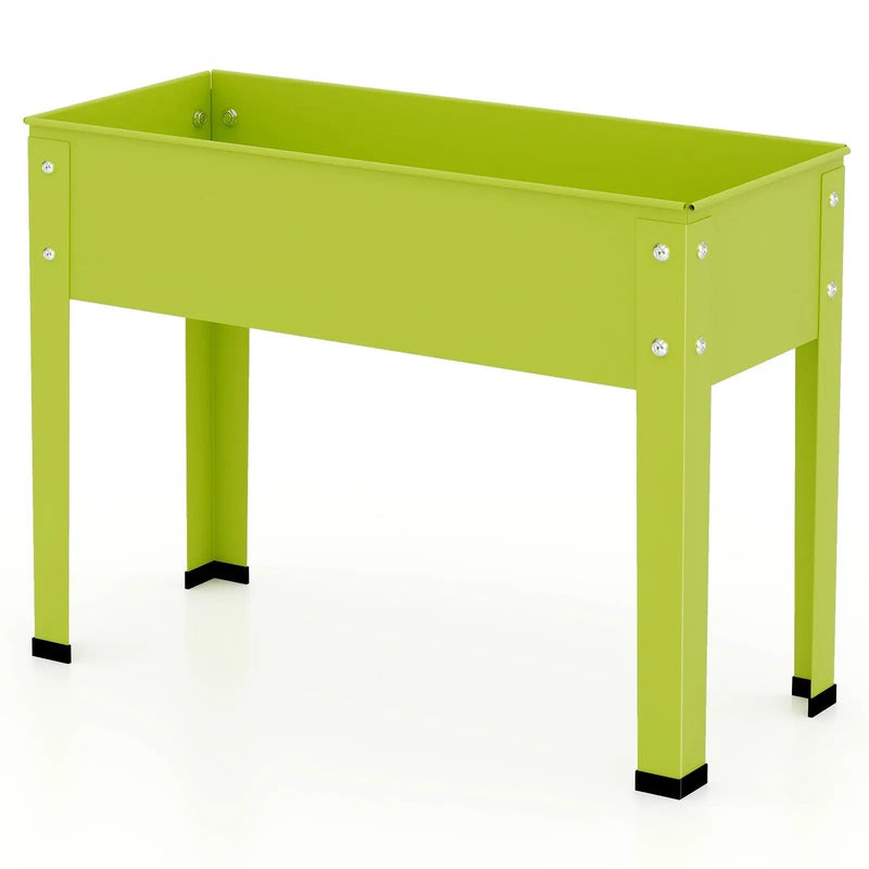 Metal Raised Garden Bed with Legs and Drainage Hole-24 x 11 x 18 inches by DirectDeals