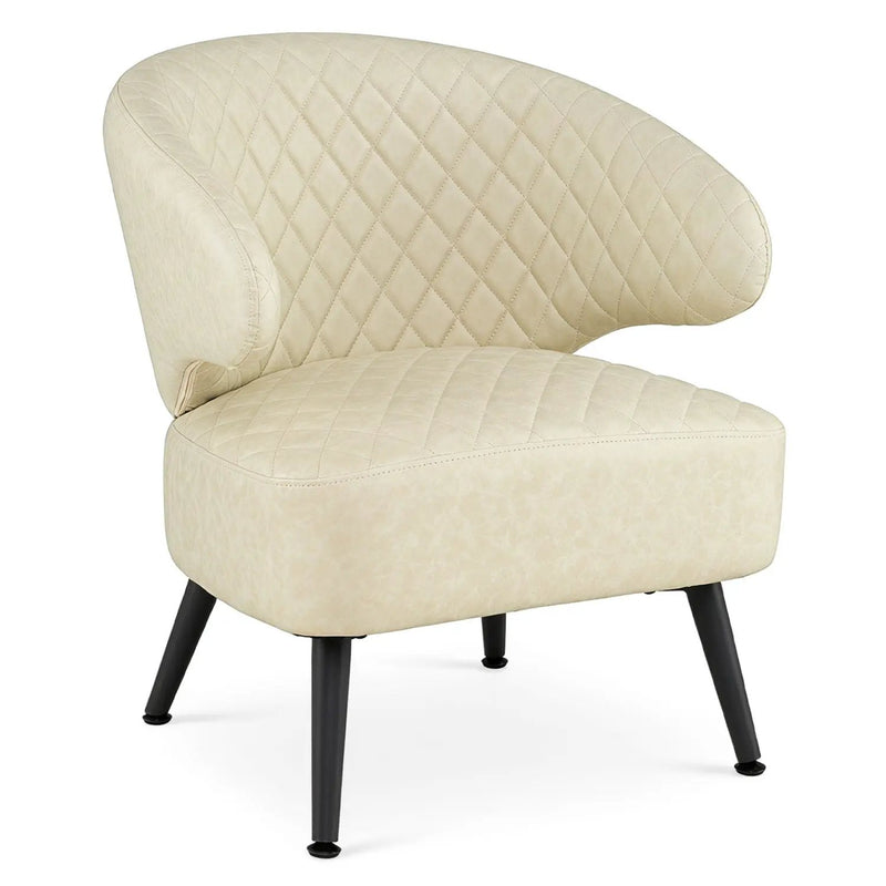 Mid Century Modern Accent Chair with Diamond Stitched Upholstery by DirectDeals