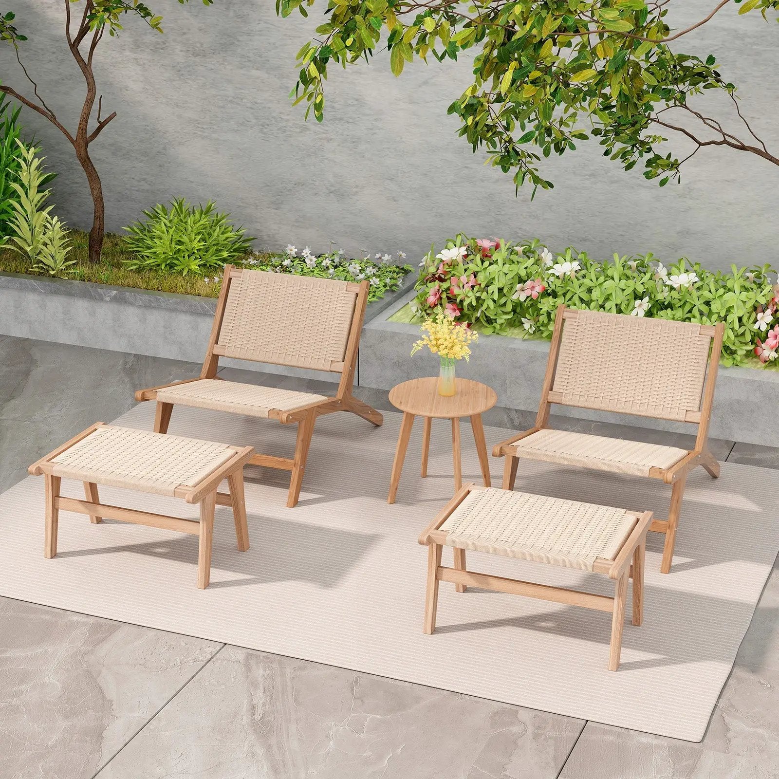Modular L-shaped 4-Seat Sectional Sofa with Reversible Chaise and 2 USB Socket by DirectDeals