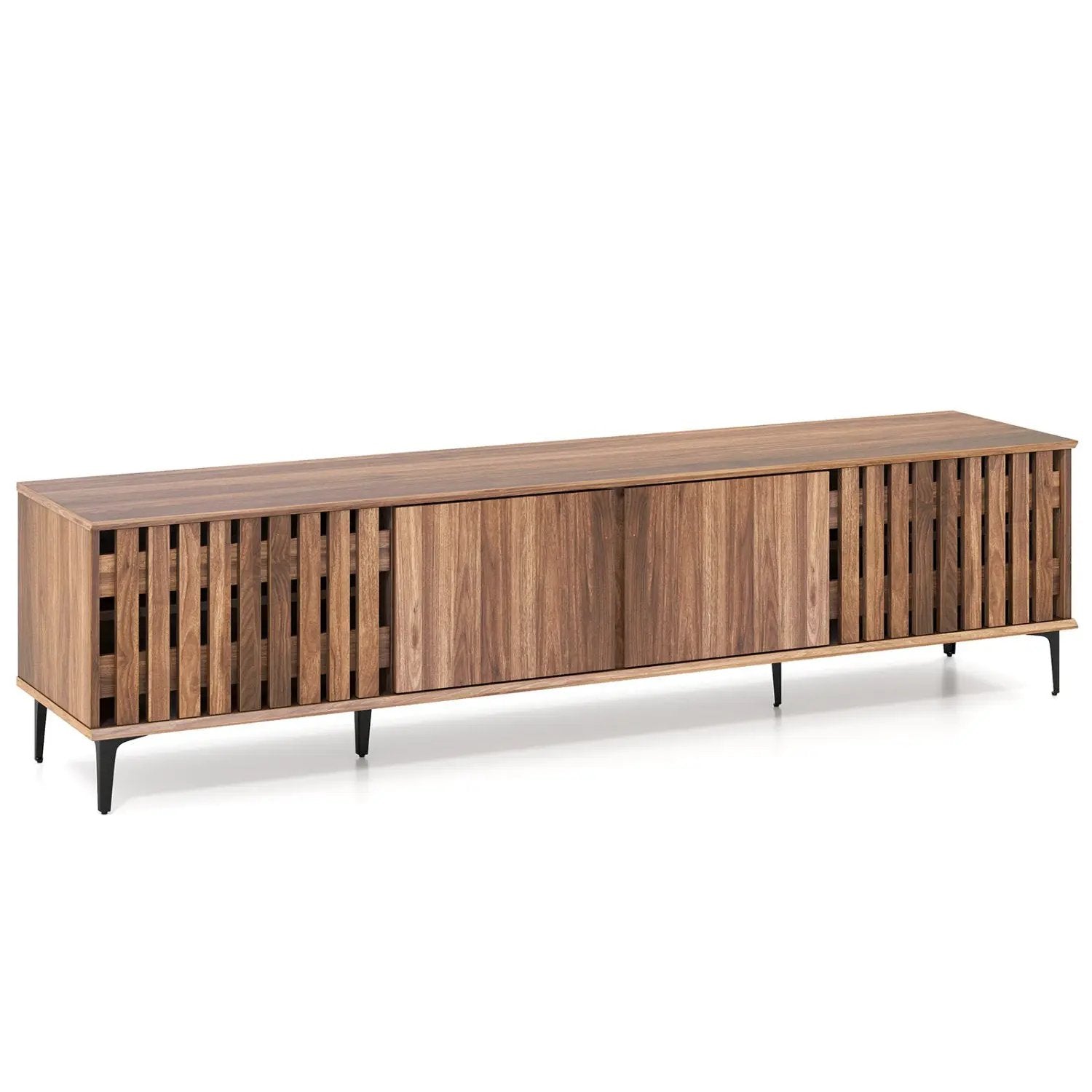 Mid Century Modern Entertainment Center with 4 Storage Cabinets for Living Room by DirectDeals