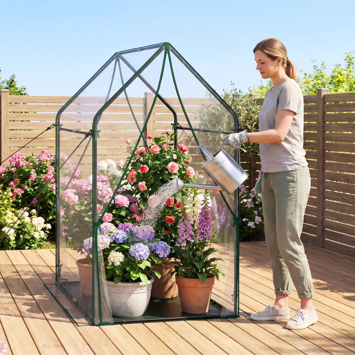 Mini Greenhouse with Metal Frame and Waterproof Cover, photo 9 of 16