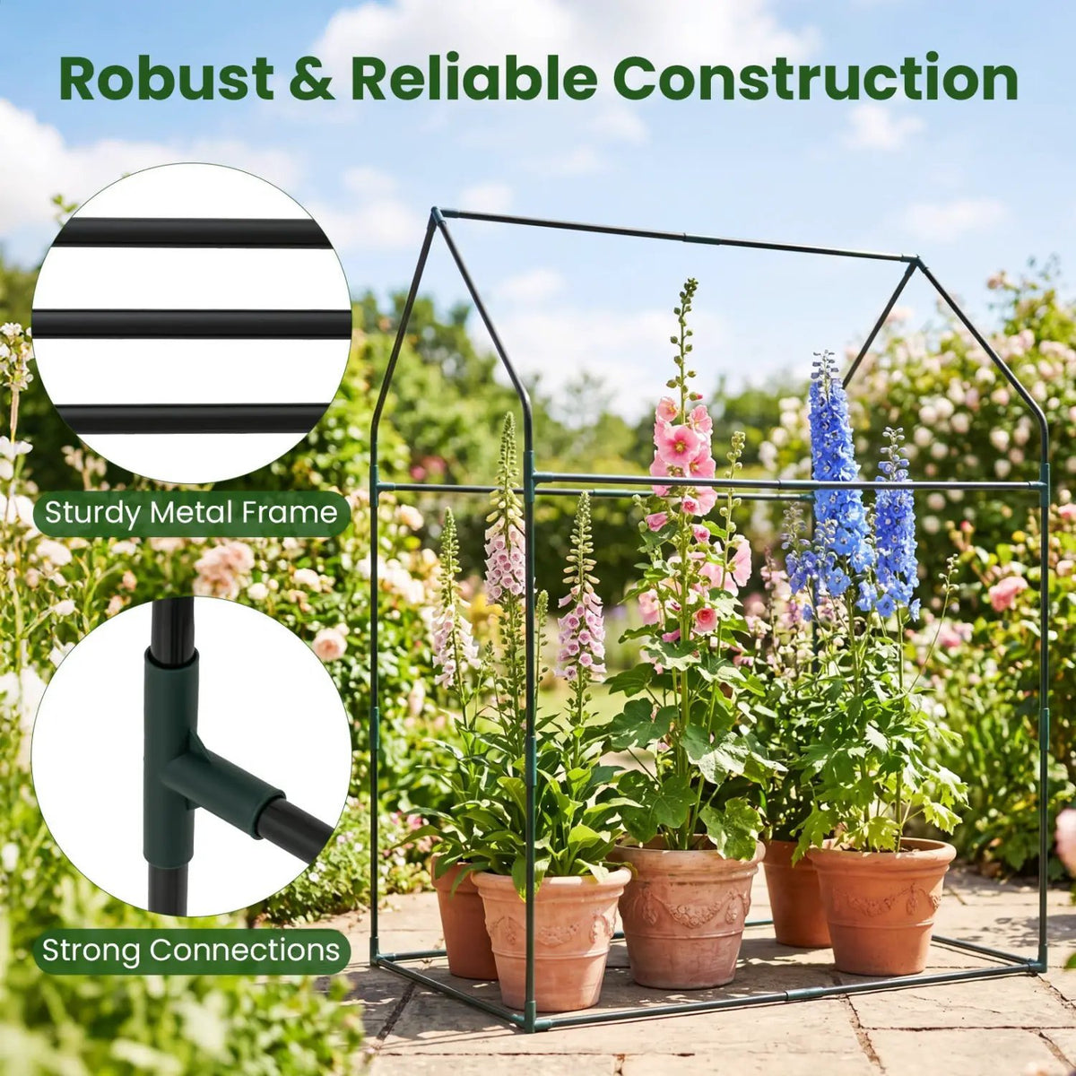Mini Greenhouse with Metal Frame and Waterproof Cover, photo 16 of 16