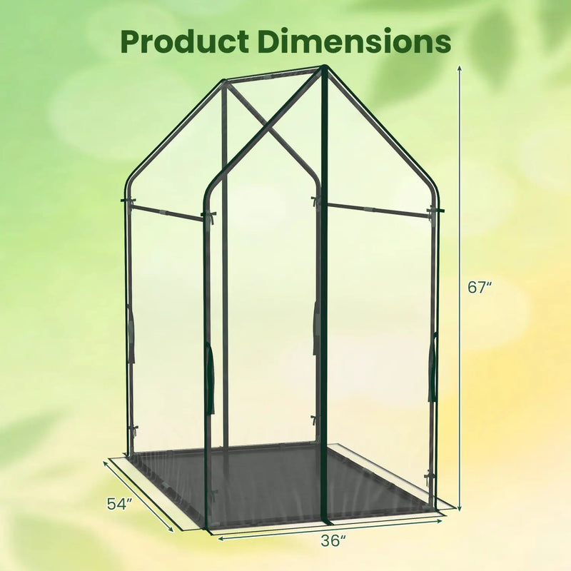 Mini Greenhouse with Metal Frame and Waterproof Cover by DirectDeals